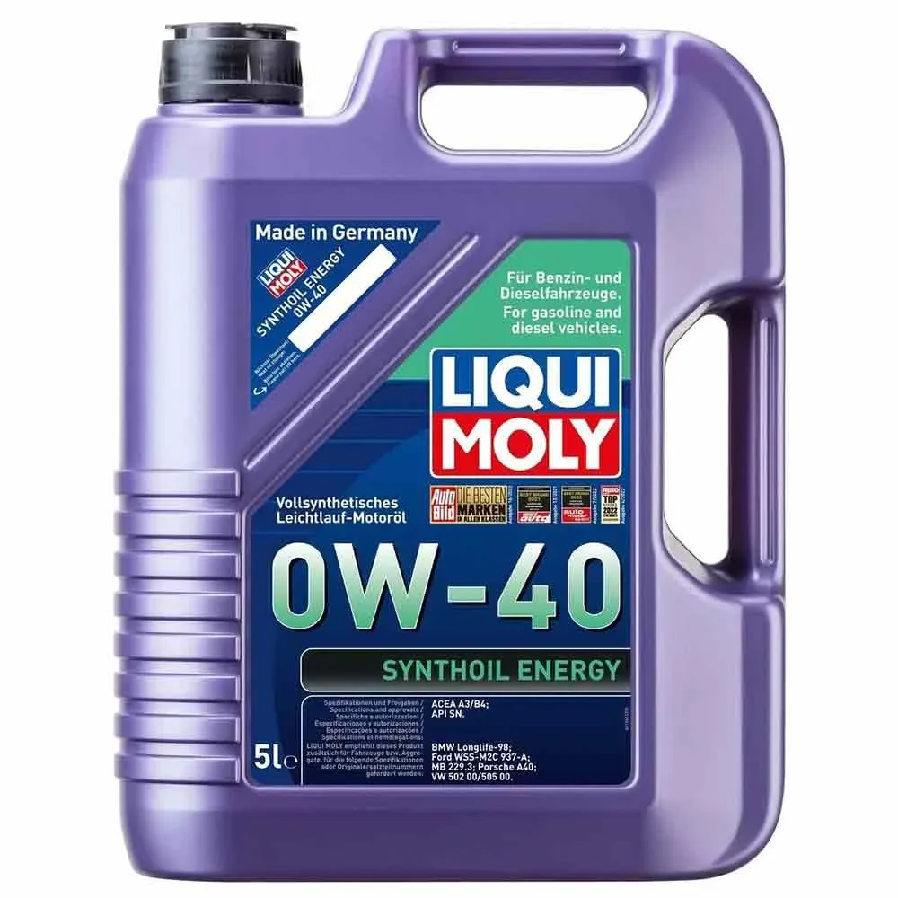 Motoroel Synthoil Energy 0w-40 5l Motorolie van Liqui Moly – productfoto