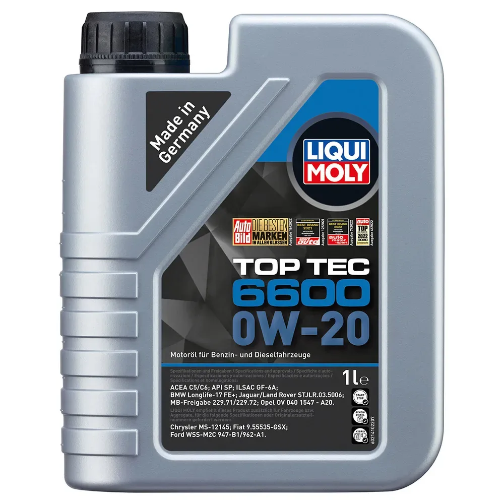 Huile Moteur Top Tec 6600 Sae 0w-20 1l de Liqui Moly – photo produit