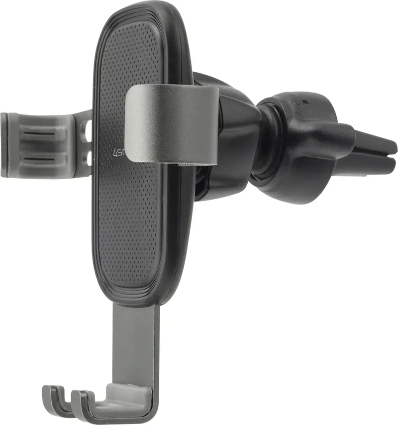 4smarts GRABBER 2.0 telefonholder til bilen, ventilationsrist, 360° drejelig, 62 - 90 mm fra 4smarts i Sort, Grå – produktbillede