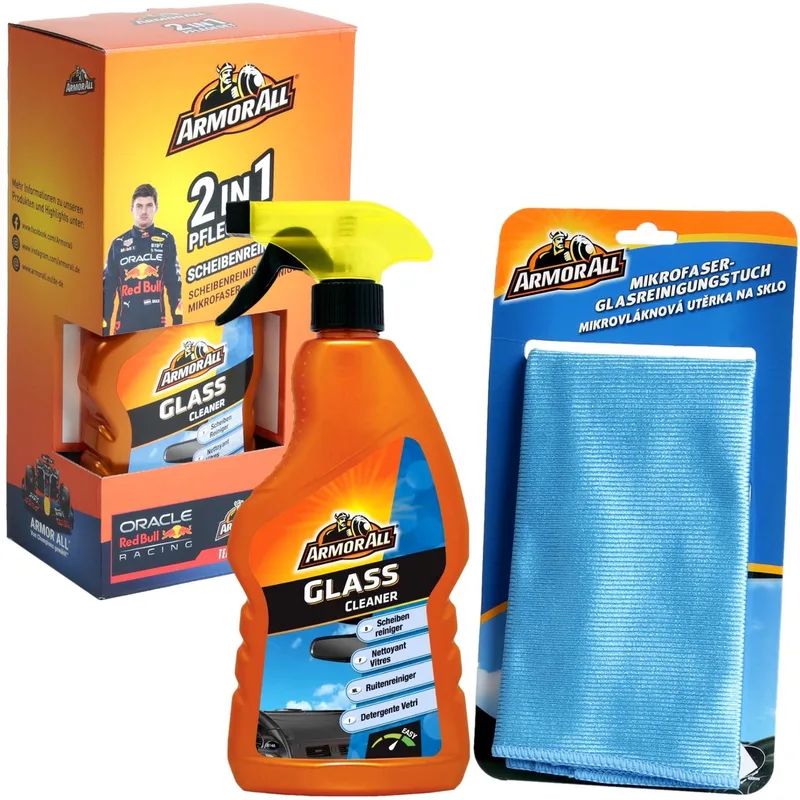 2-in-1 ruitenreiniger 500 ml + microvezeldoek van Armor All – productfoto