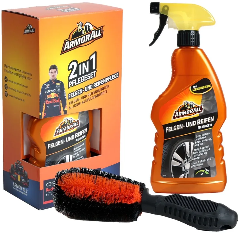 2-in-1 set velgenreiniger 500ml + borstel van Armor All – productfoto