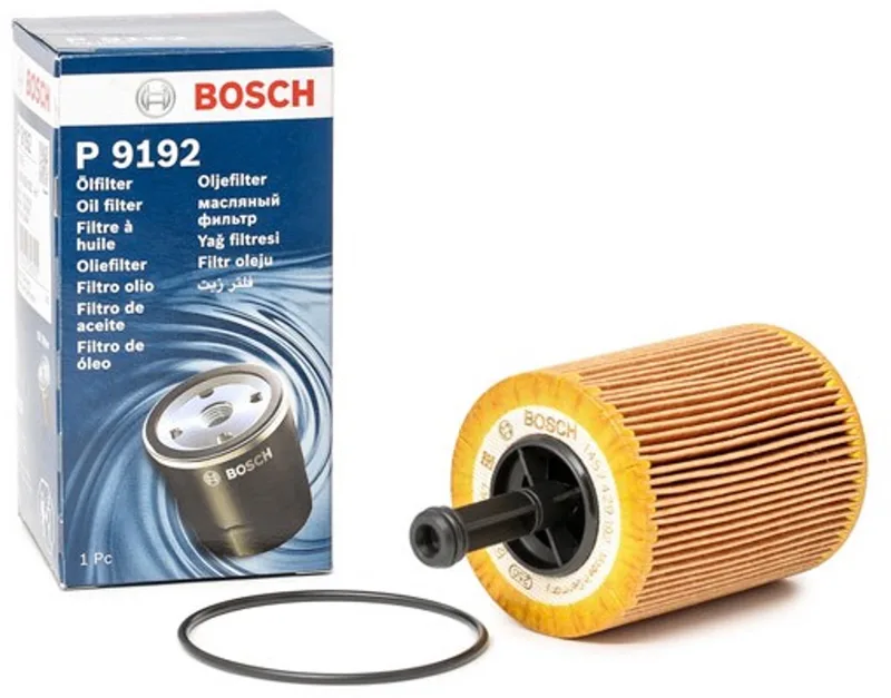 Oliefilter P9192 | 1457429192 | OEM 11427508969 | 11427512446 | 11427511161 | BMW 1 Serie E81 E87 | 3 Serie E46 E90 E91 | 5 Serie E60 E61 | X3 E83 | X5 E53 | Z4 E85 van Bosch – productfoto