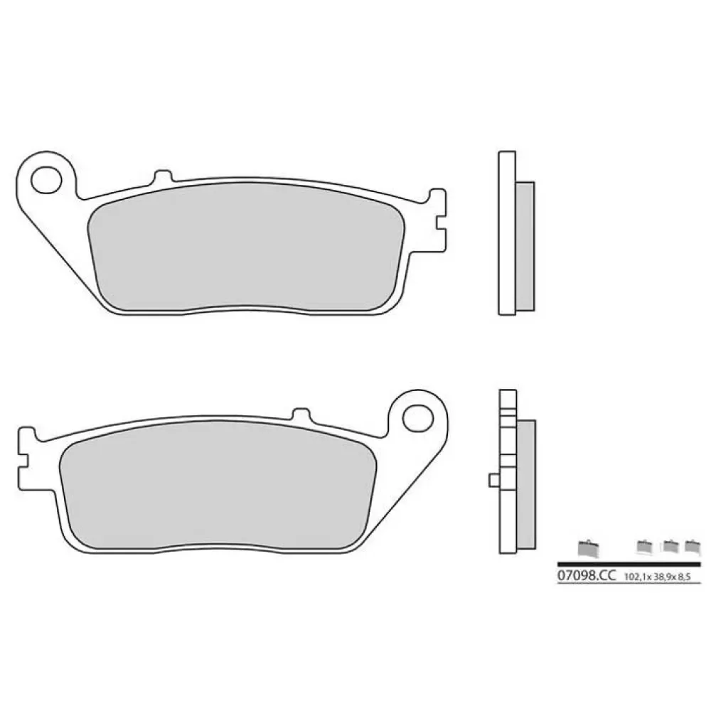Brembo 07098 Organische Remblokken van Brembo – productfoto