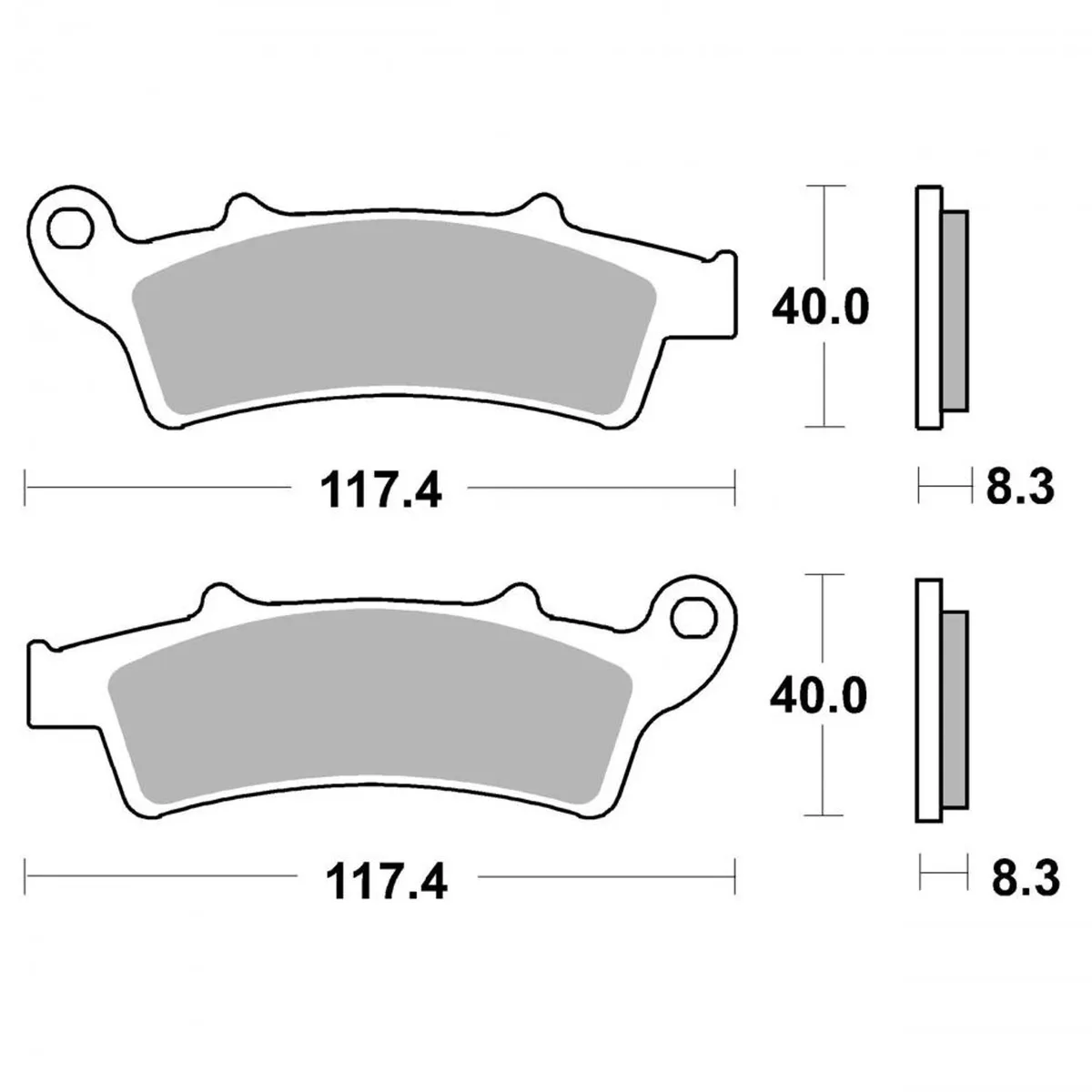 Remblokken Brembo voor Auto 161 125 26833 2022 tot 2023 07045CC Nieuw von Brembo in Schwarz – Produktfoto