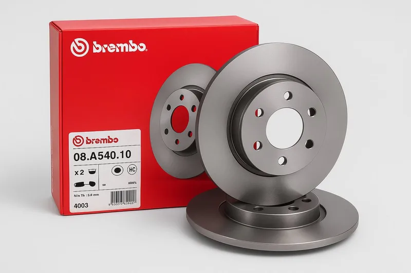 Remschijven Achteras - 08.A540.10 - Voor Ford Focus, Kuga, Mondeo & Range Rover Evoque - 2 Stuks - EAN 8020584028841 de Brembo – photo produit