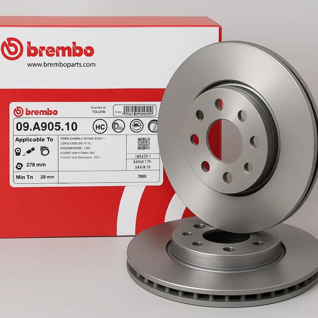 Remschijven Vooras – Ø278 mm – Set van 2 – 09.A905.10 – Ford C-MAX, Focus, Volvo C30, Dacia Lodgy – EAN 8020584033524