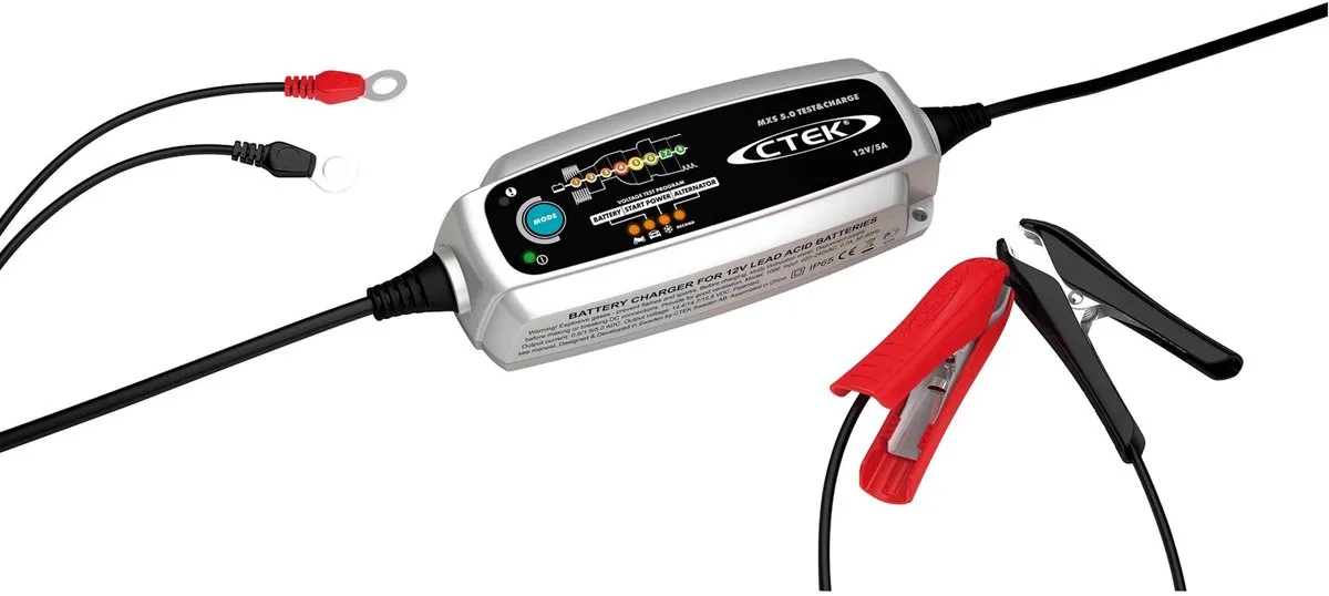 MXS 5.0 Test & Charge Acculader van CTEK in Zwart – productfoto