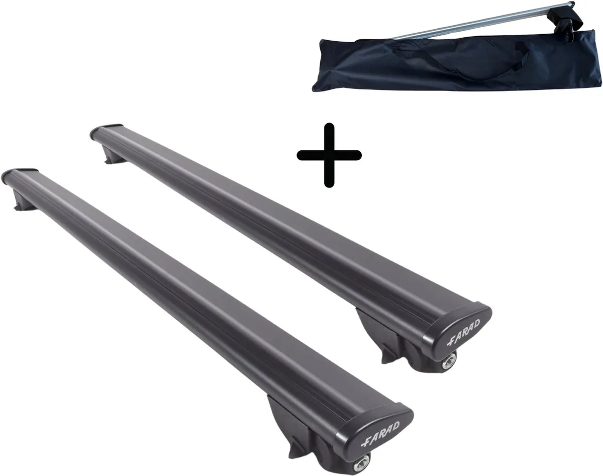 dakdragers Ford Focus Active vanaf 2018 gesloten dakrailing - 100 kg - Wingbar - Met opbergtas de Farad en Noir – photo produit