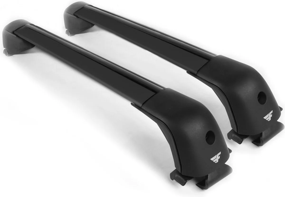 Dakdragers geschikt voor BMW 3 serie Touring E91 2005 t/m 2010 open dakrailing - Aluminium - Hoog laadvermogen 100kg - Wingbar - Merk Farad von Farad in Schwarz – Produktfoto