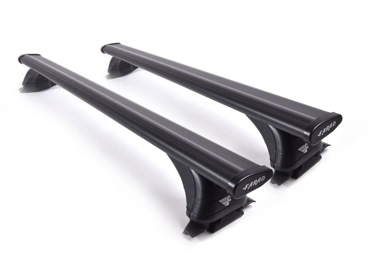 Dakdragers geschikt voor BMW 5 serie touring - G61 vanaf 2024 gesloten dakrailing - Aluminium - Hoog laadvermogen 100kg - Wingbar - Merk Farad by Farad in Black – product photo