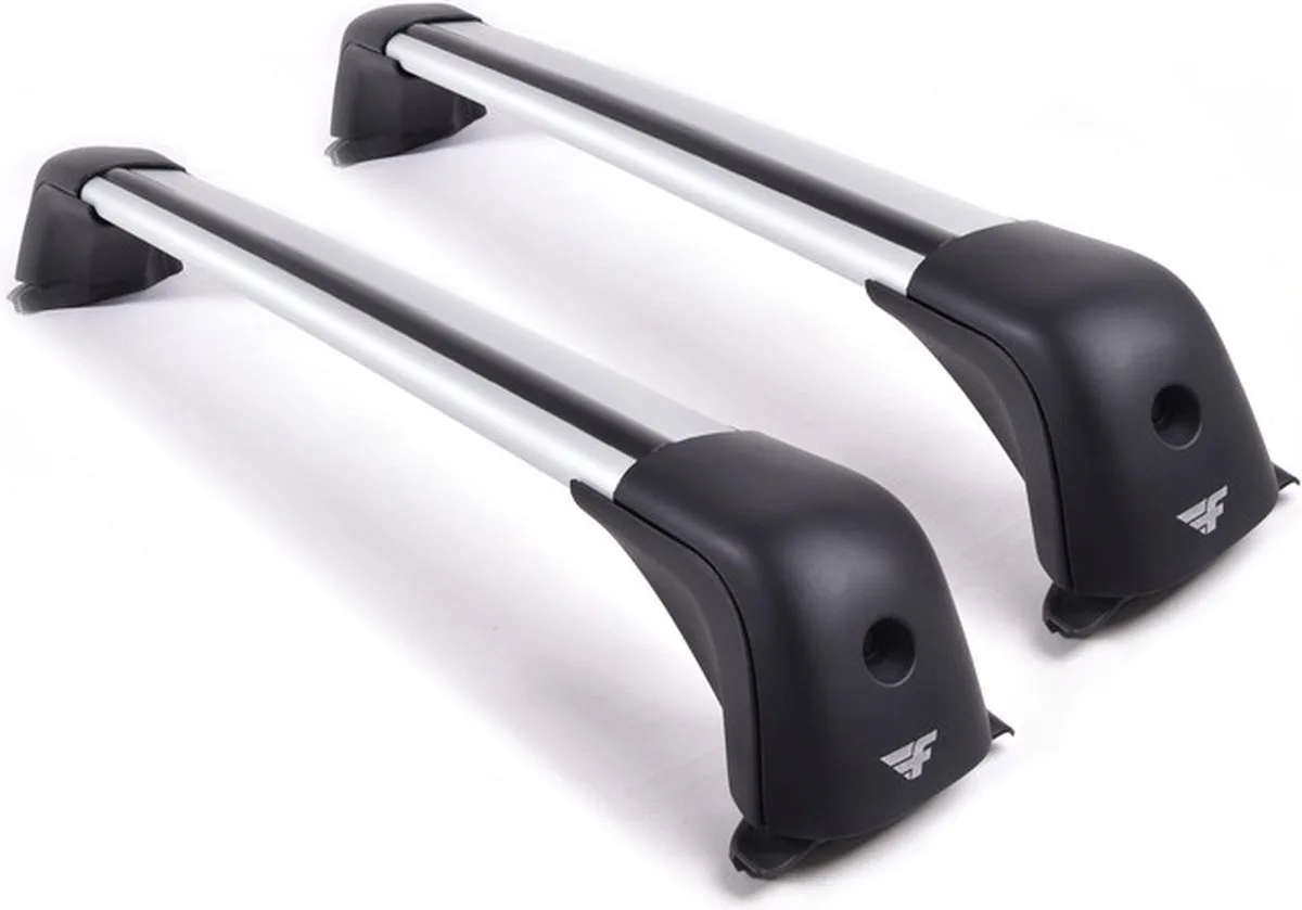 Dakdragers geschikt voor Dakdragers Opel Grandland X 2017 t/m 2021 gesloten dakrailing - Aluminium - Hoog laadvermogen 100kg - Wingbar Merk Farad by Farad in Grey – product photo