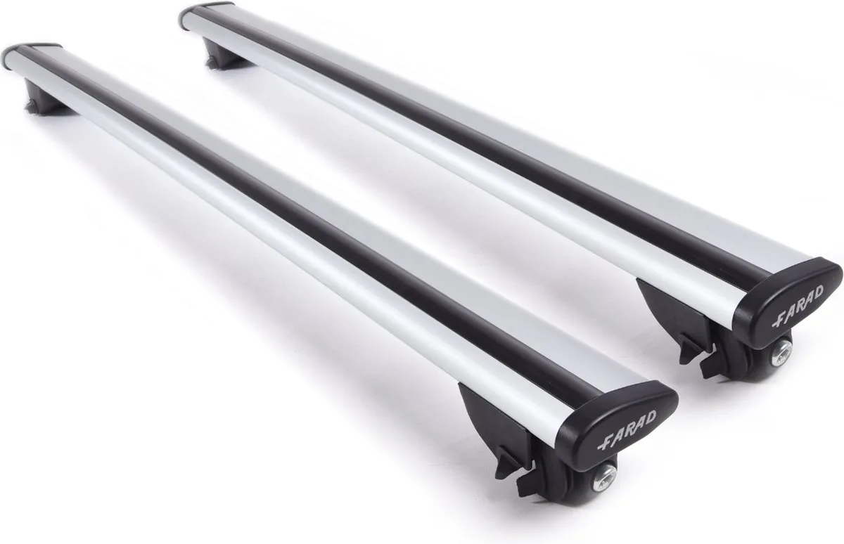 Dakdragers geschikt voor de Aiways U5 uit bouwjaar vanaf 2020 en later gesloten dakrailing - Aluminium - Hoog laadvermogen 100kg - Wingbar - Merk Farad by Farad in Silver – product photo