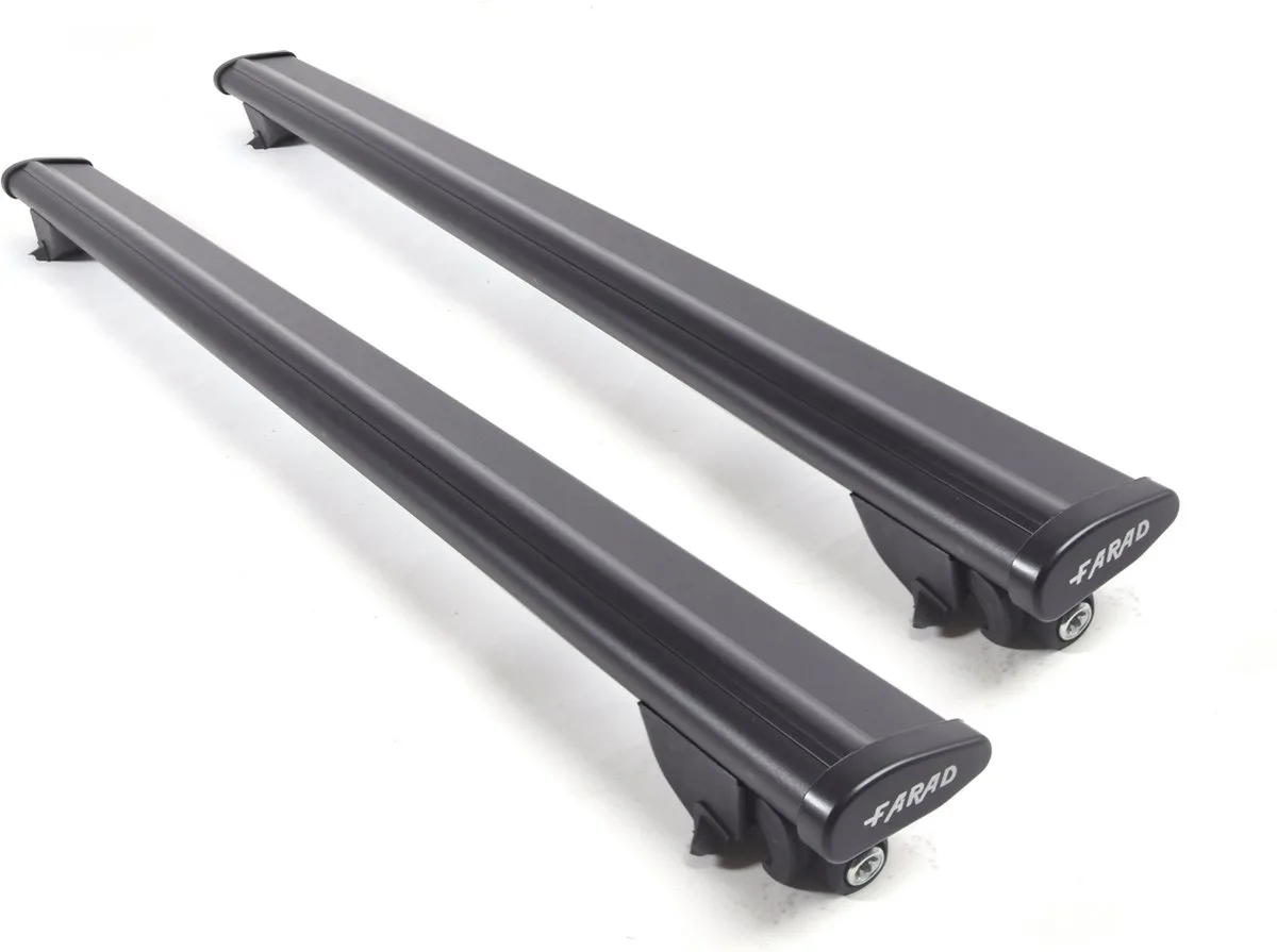 Dakdragers geschikt voor de Aiways U5 uit bouwjaar vanaf 2020 en later gesloten dakrailing - Aluminium - Hoog laadvermogen 100kg - Wingbar - Merk Farad de Farad en Noir – photo produit