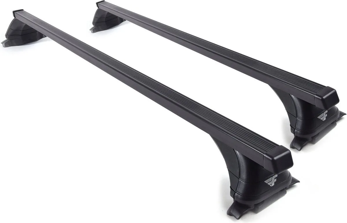 Dakdragers geschikt voor de BYD Yuan Plus vanaf 2022 gesloten dakrailing – Staal Smal –75kg laadvermogen – Merk Farad by Farad in Black – product photo