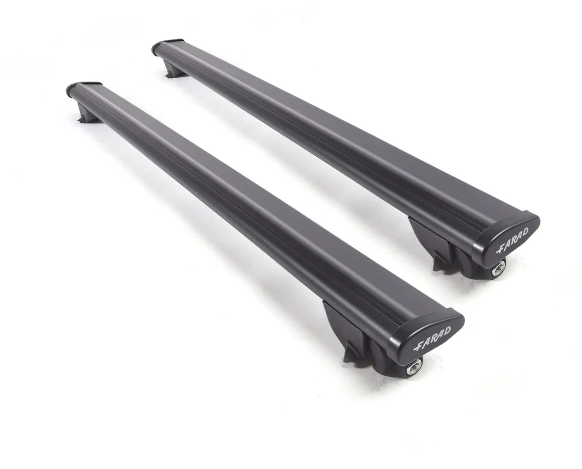 Dakdragers geschikt voor de Cupra Terramar vanaf 2024 gesloten dakrailing - Aluminium - Hoog laadvermogen 100kg - Wingbar - Merk Farad van Farad in Zwart – productfoto