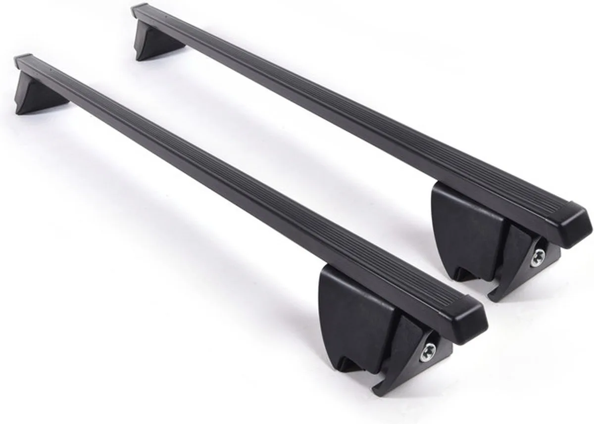 Dakdragers geschikt voor de Nissan Qashqai (J12) vanaf 2021 gesloten dakrailing – Staal Smal –75kg laadvermogen – Merk Farad by Farad in Black – product photo