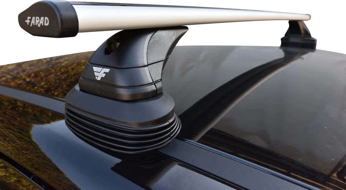 Dakdragers geschikt voor de Opel Astra GTC vanaf 2012 met fixpoints - Aluminium - Hoog laadvermogen 100kg - Wingbar - Merk Farad by Farad in Grey – product photo