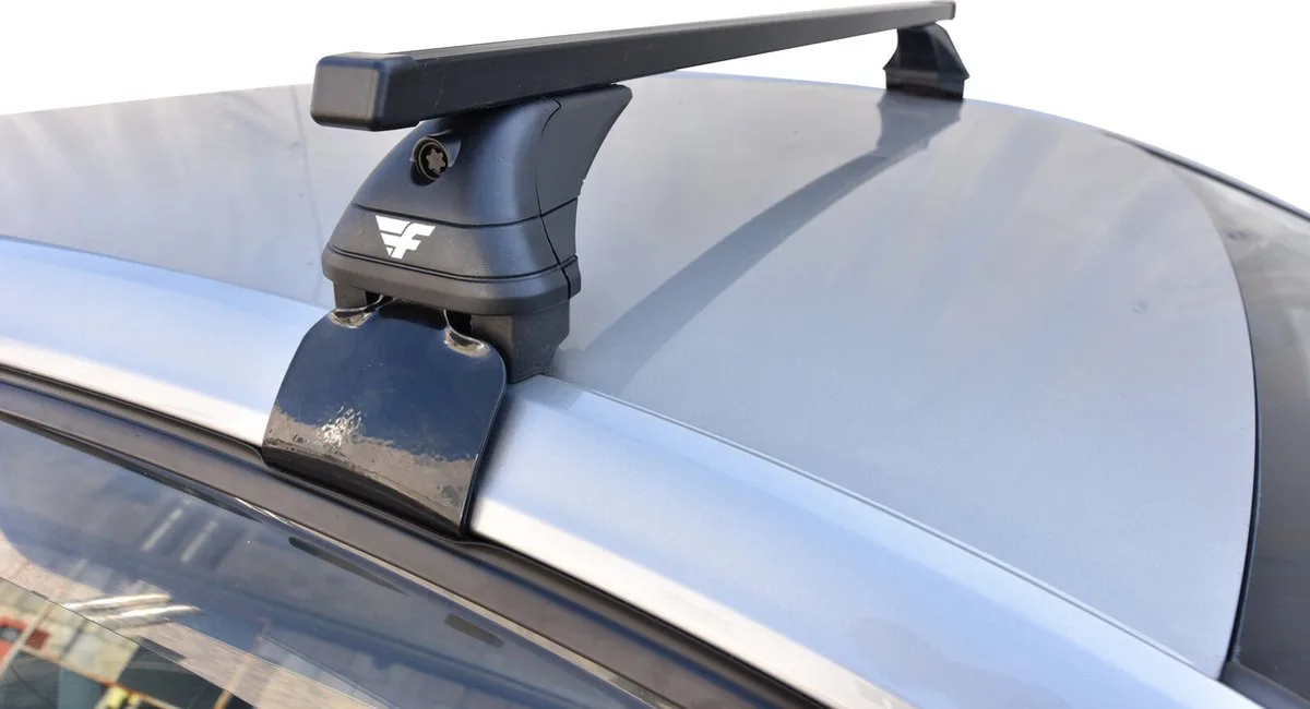 Dakdragers geschikt voor de Opel Grandland vanaf 2017 met glad dak - Staal Smal - 75kg laadvermogen - Merk Farad van Farad in Zwart – productfoto