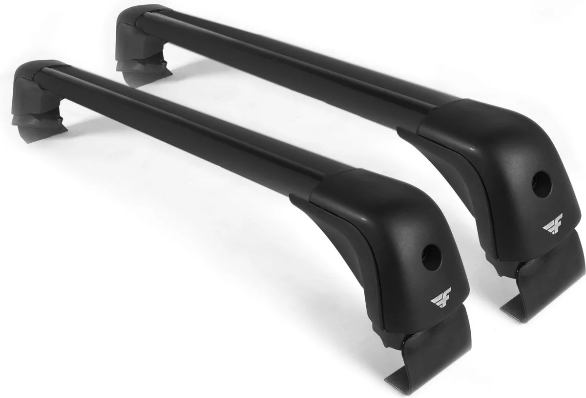 Dakdragers geschikt voor de Peugeot 208 vanaf 2019 met glad dak - Aluminium - Hoog laadvermogen 100kg - Wingbar - Merk Farad van Farad in Zwart – productfoto