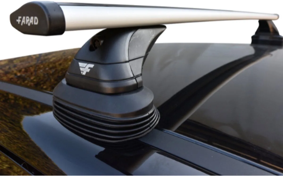 Dakdragers geschikt voor de Subaru Forester 2008 t/m 2012 met fixpoints - Aluminium - Hoog laadvermogen 100kg - Wingbar - Merk Farad by Farad in Grey – product photo