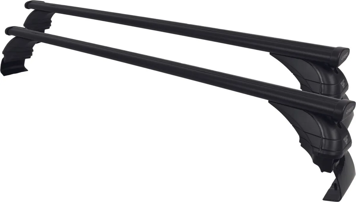 Dakdragers geschikt voor de Volkswagen Golf 8 vanaf 2020 met glad dak - Aluminium - Hoog laadvermogen 100kg - Wingbar - Merk Farad de Farad en Noir – photo produit
