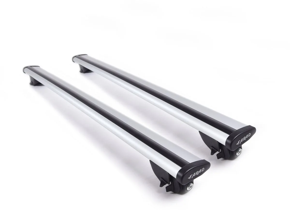 Dakdragers geschikt voor de Volkswagen Tayron vanaf 2024 gesloten dakrailing – Aluminium – Wingbar – 100kg laadvermogen – Merk Farad de Farad en Argent – photo produit