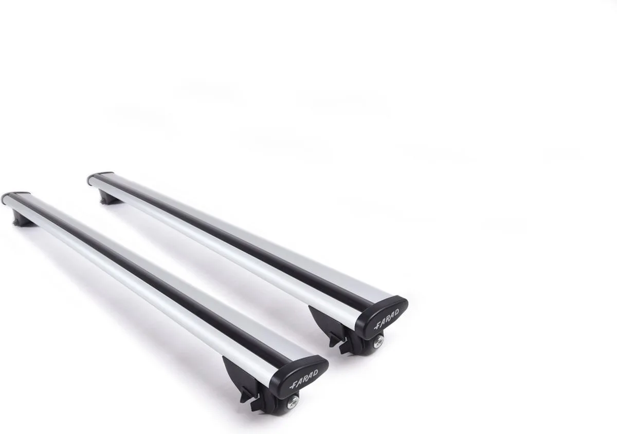 Dakdragers geschikt voor de Volkswagen Touran vanaf 2015 gesloten dakrailing - Aluminium - Hoog laadvermogen 100kg - Wingbar - Zilver - Merk Farad de Farad en Gris – photo produit