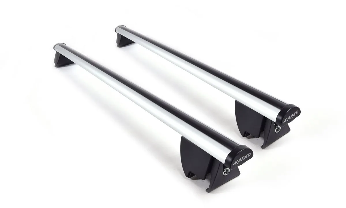 Dakdragers geschikt voor de Volvo EX90 vanaf 2025 gesloten dakrailing - Aluminium - Hoog laadvermogen 100kg - Merk Farad de Farad en Gris – photo produit