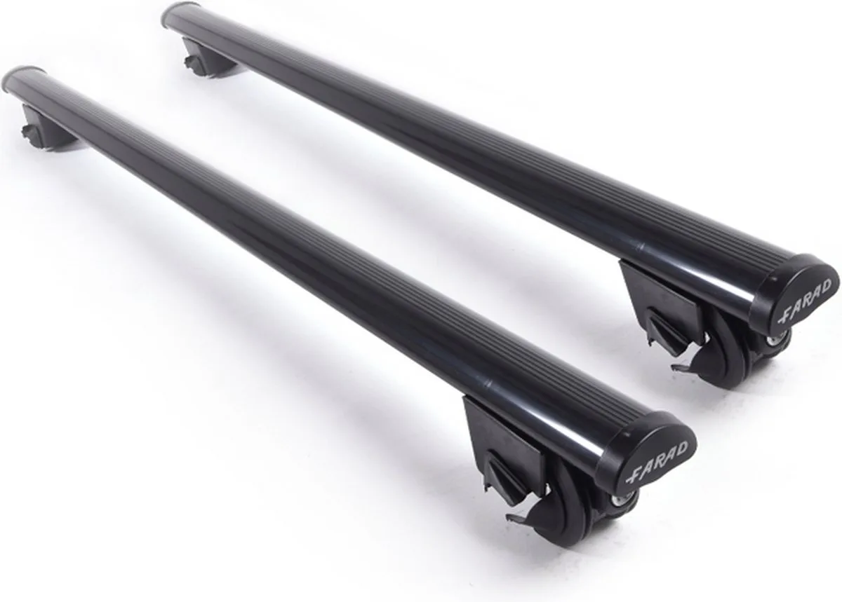 Dakdragers geschikt voor Fiat Doblo' Malibu 2002 t/m 2010 open dakrailing - Staal breed - 75kg Laadvermogen - Merk Farad från Farad i Svart – produktbild