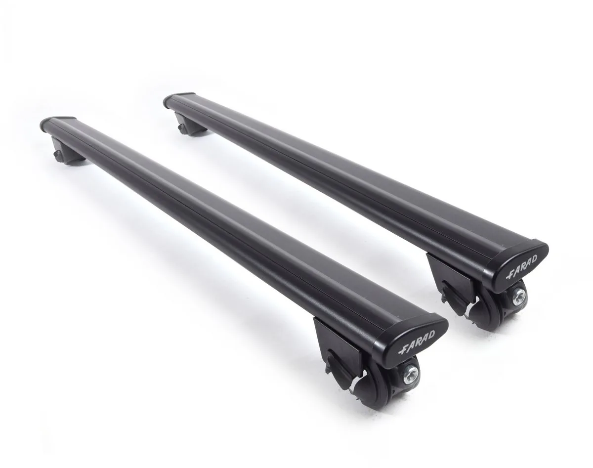 Dakdragers geschikt voor Hyundai Inster vanaf 2025 open dakrailing - Aluminium - Hoog laadvermogen 100kg - Wingbar - Merk Farad by Farad in Black – product photo