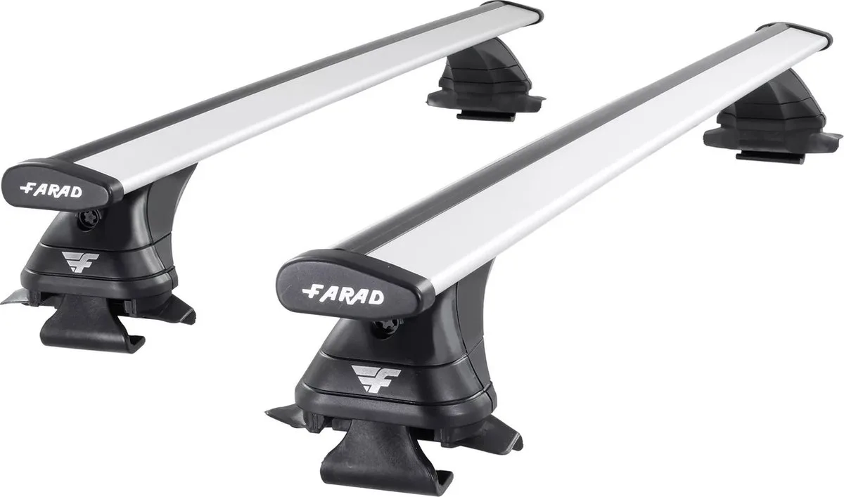 Dakdragers geschikt voor Hyundai Santa Fe vanaf 2024 open dakrailing - Aluminium - Hoog laadvermogen 100kg - Wingbar - Merk Farad van Farad in Zilver – productfoto