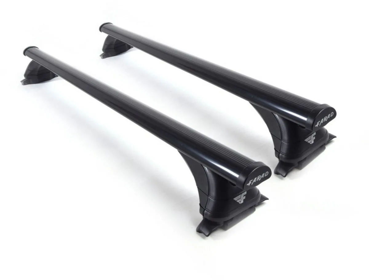 Dakdragers geschikt voor Kia EV9 vanaf 2023 open dakrailing - Staal breed - 75kg Laadvermogen - Merk Farad by Farad in Black – product photo