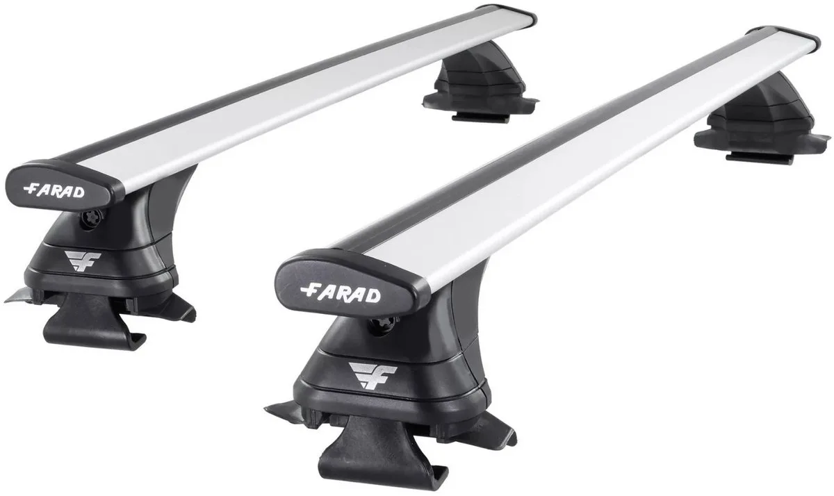 Dakdragers geschikt voor Kia EV9 vanaf 2023 open dakrailing - Hoog laadvermogen 100kg - Wingbar Zilver - Merk Farad by Farad in Aluminium – product photo