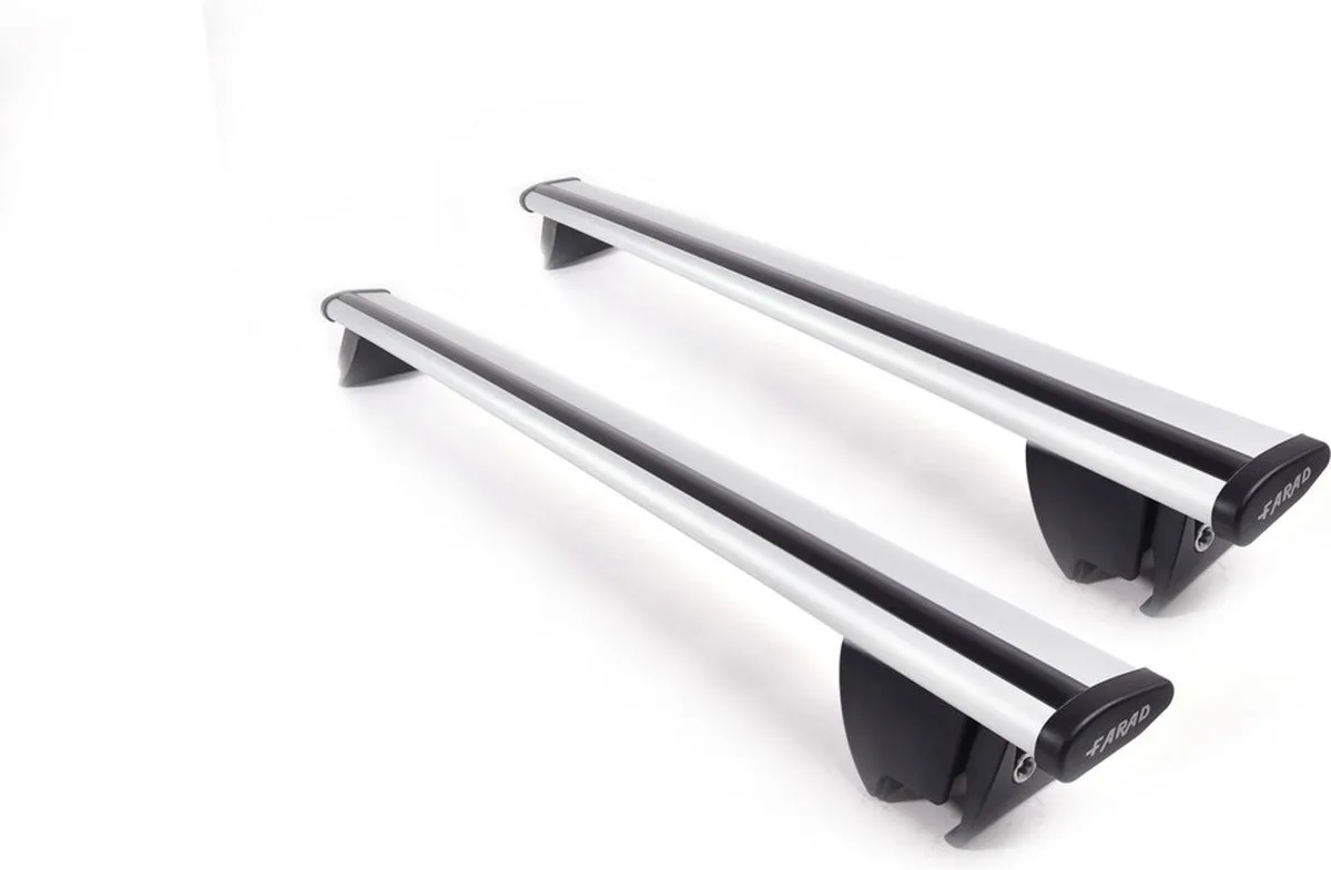 Dakdragers geschikt voor Kia Niro 2016 t/m 2022 gesloten dakrailing - Aluminium - Hoog laadvermogen 100kg - Wingbar Zilver - Merk Farad van Farad in Grijs – productfoto