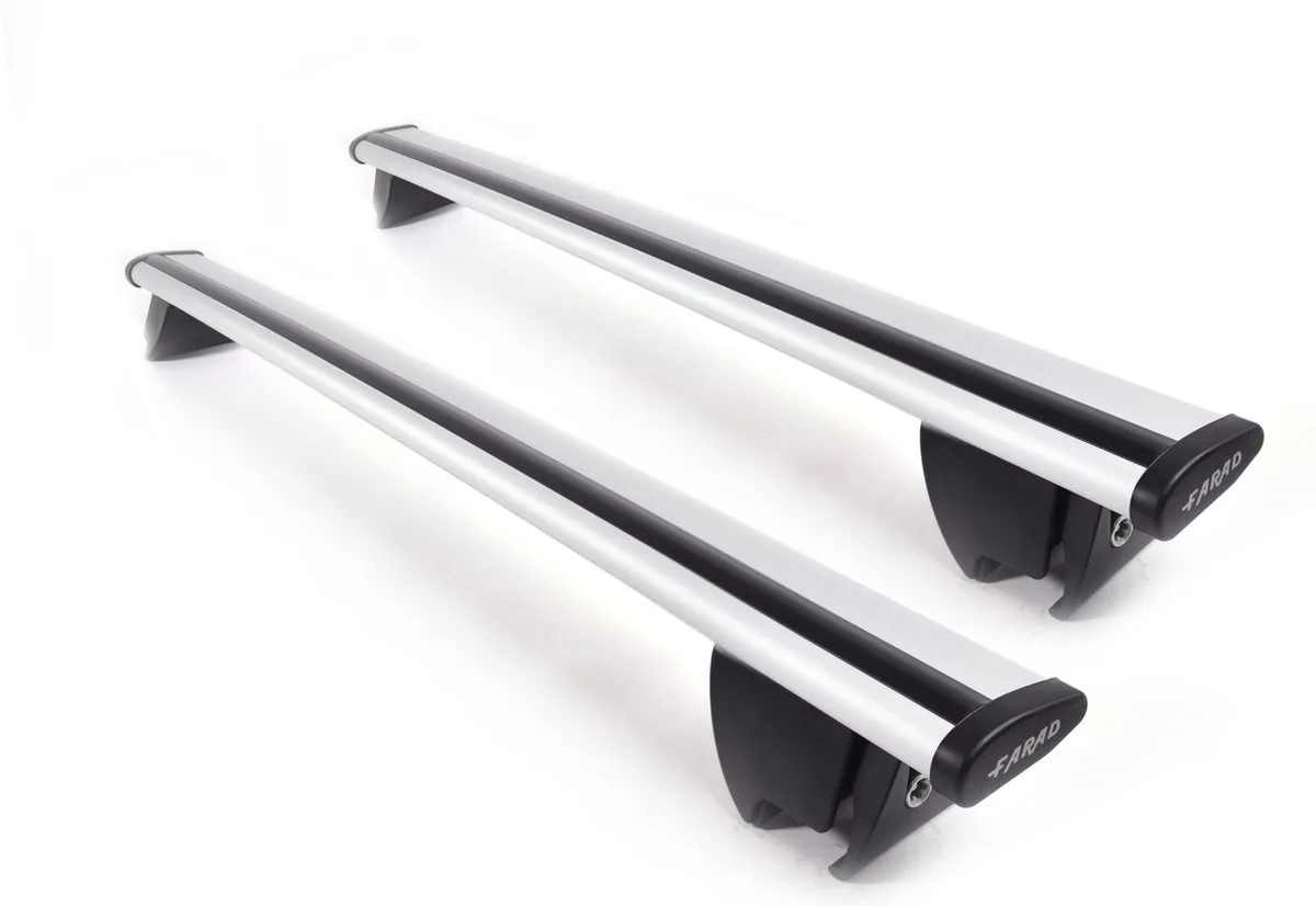 Dakdragers geschikt voor Kia Optima SW 2016 t/m 2019 gesloten dakrailing - Aluminium - Hoog laadvermogen 100kg - Wingbar - Merk Farad van Farad in Zilver – productfoto