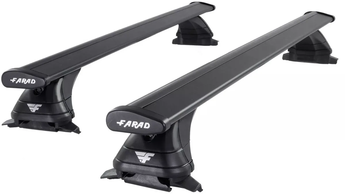 Dakdragers geschikt voor Opel Combo Tour 2012 t/m 2017 open dakrailing - Aluminium - Hoog laadvermogen 100kg - Wingbar - Merk Farad de Farad en Noir – photo produit