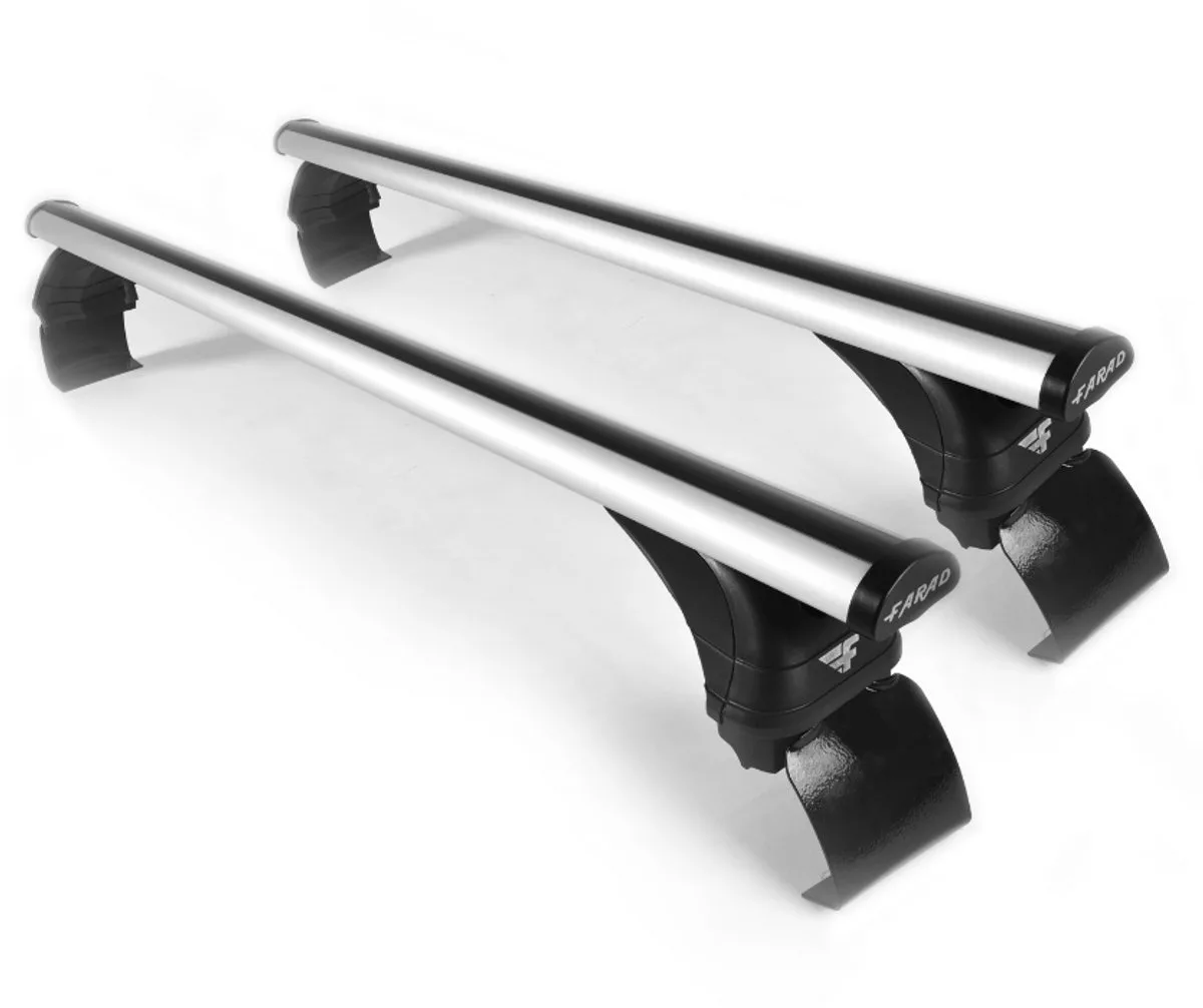 Dakdragers geschikt voor Renault Clio 5 2019-2026 glad dak - Aluminium - Hoog laadvermogen 100kg - Merk Farad de Farad en Argent – photo produit