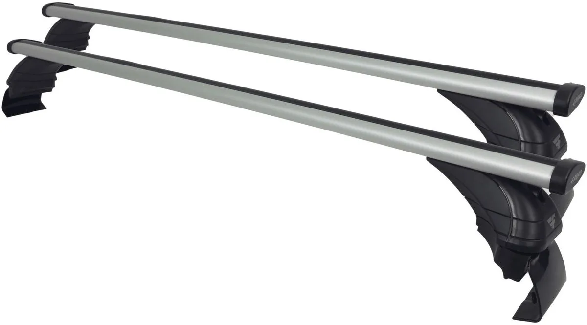 Dakdragers geschikt voor Renault Clio 5 E-tech vanaf 2023 glad dak - Aluminium - Hoog laadvermogen 100kg - Wingbar - Merk Farad de Farad en Argent – photo produit