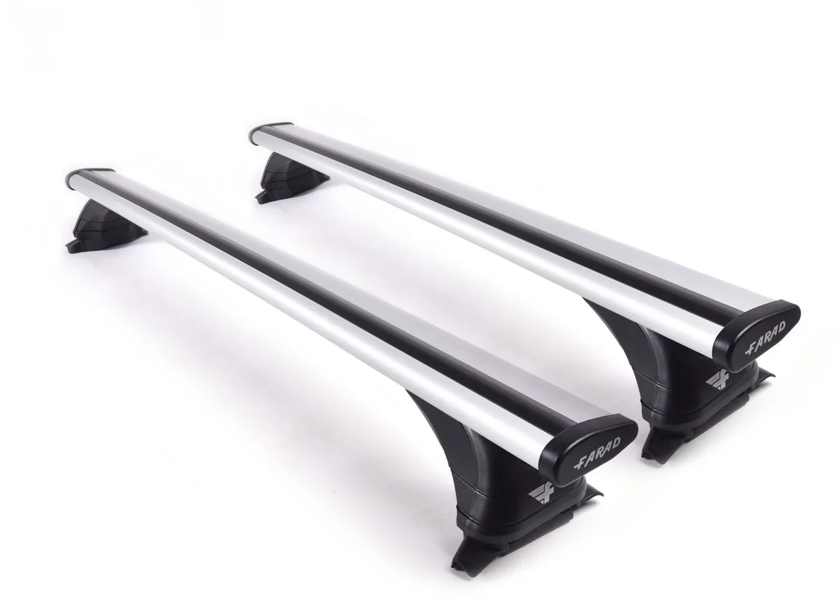 Dakdragers geschikt voor Volkswagen Tayron vanaf 2024 gesloten dakrailing - Aluminium - Hoog laadvermogen 100kg - Wingbar - Zilver - Merk Farad von Farad in Grau – Produktfoto