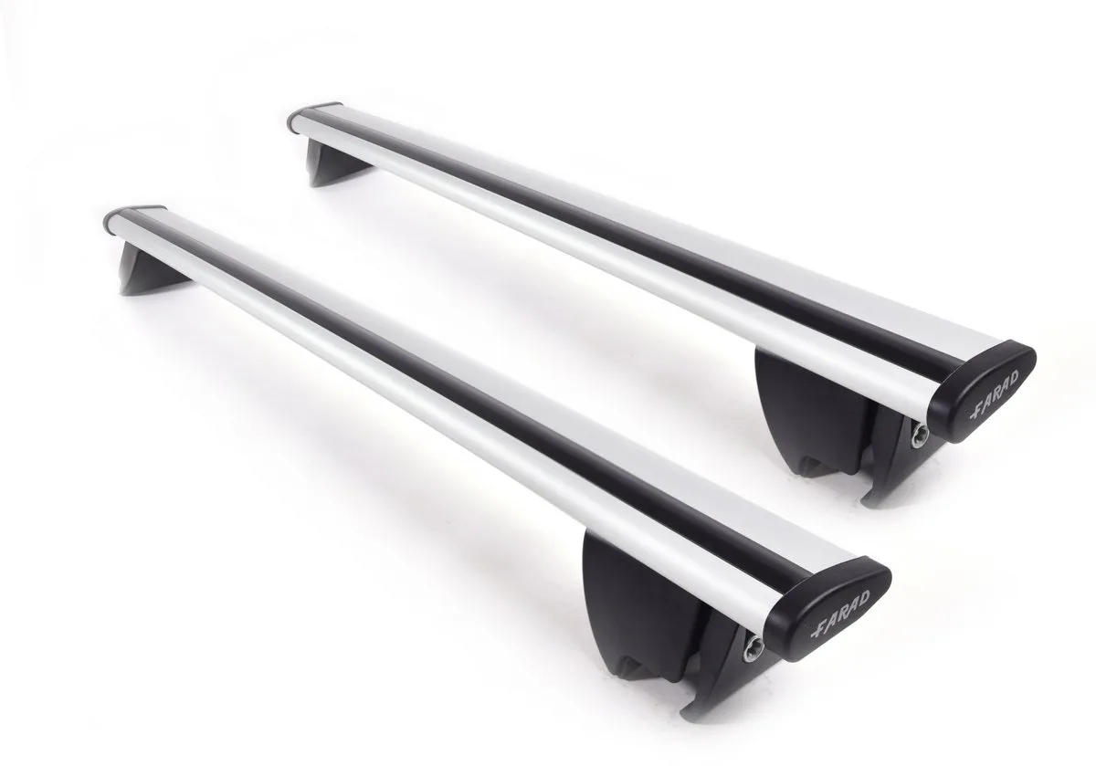 Dakdragers geschikt voor Volvo EX90 vanaf 2025 gesloten dakrailing - Aluminium - Hoog laadvermogen 100kg - Wingbar - Zilver - Merk Farad van Farad in Grijs – productfoto