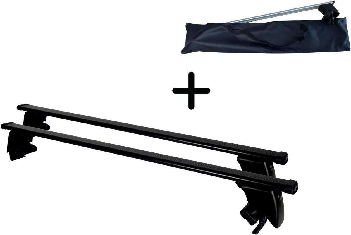 dakdragers Land Rover Rang Rover Evoque vanaf 2019 zonder dakrail - 75 kg laadvermogen - Met opbergtas by Farad in Black – product photo