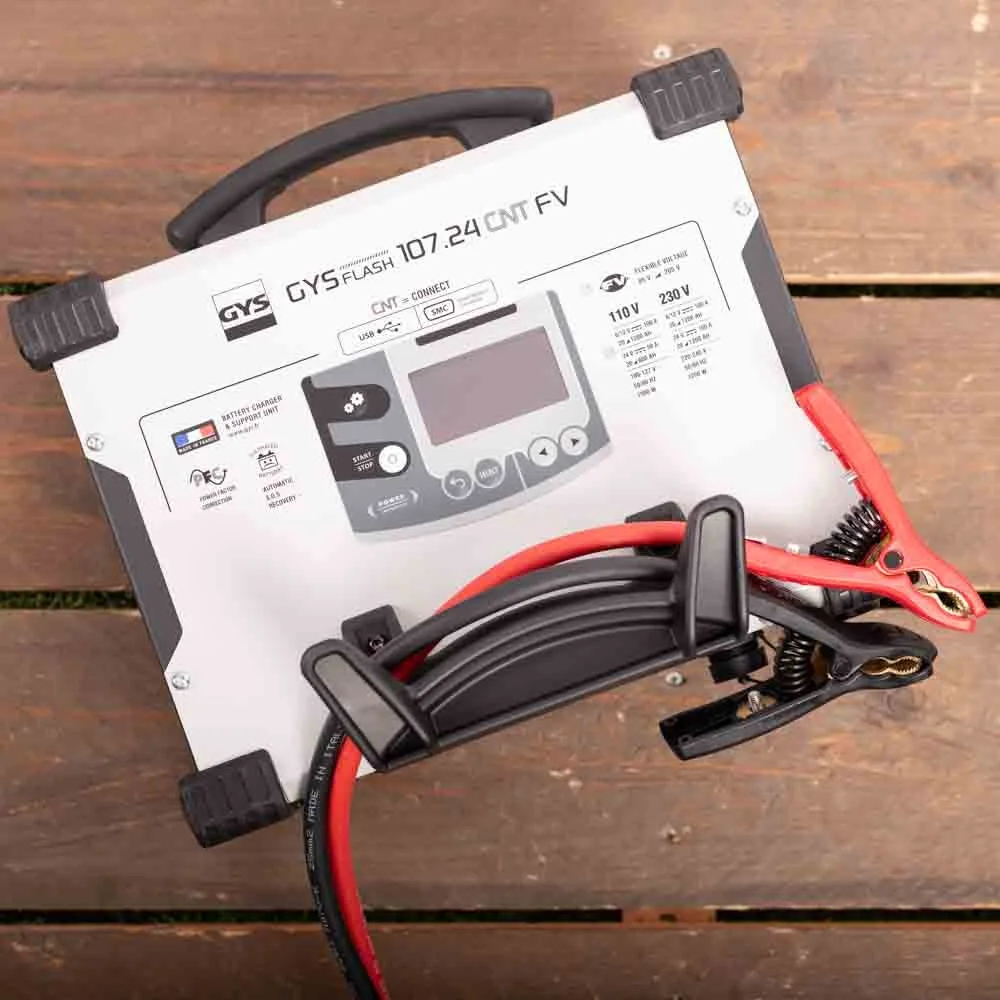 acculader met voeding GYSFLASH 107.24 CNT FV 5M de GYS – photo produit