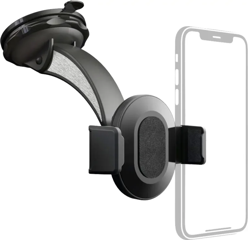 Telefoonhouder voor in de auto 360° draaibaar 55 - 85 mm Bevestigingswijze (auto): Zuignap van Hama in Zwart – productfoto