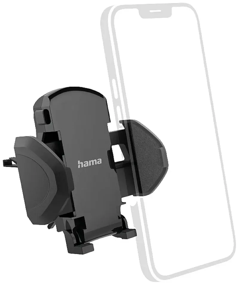Telefoonhouder voor in de auto 45 - 90 mm Bevestigingswijze (auto): Ventilatierooster van Hama in Zwart – productfoto