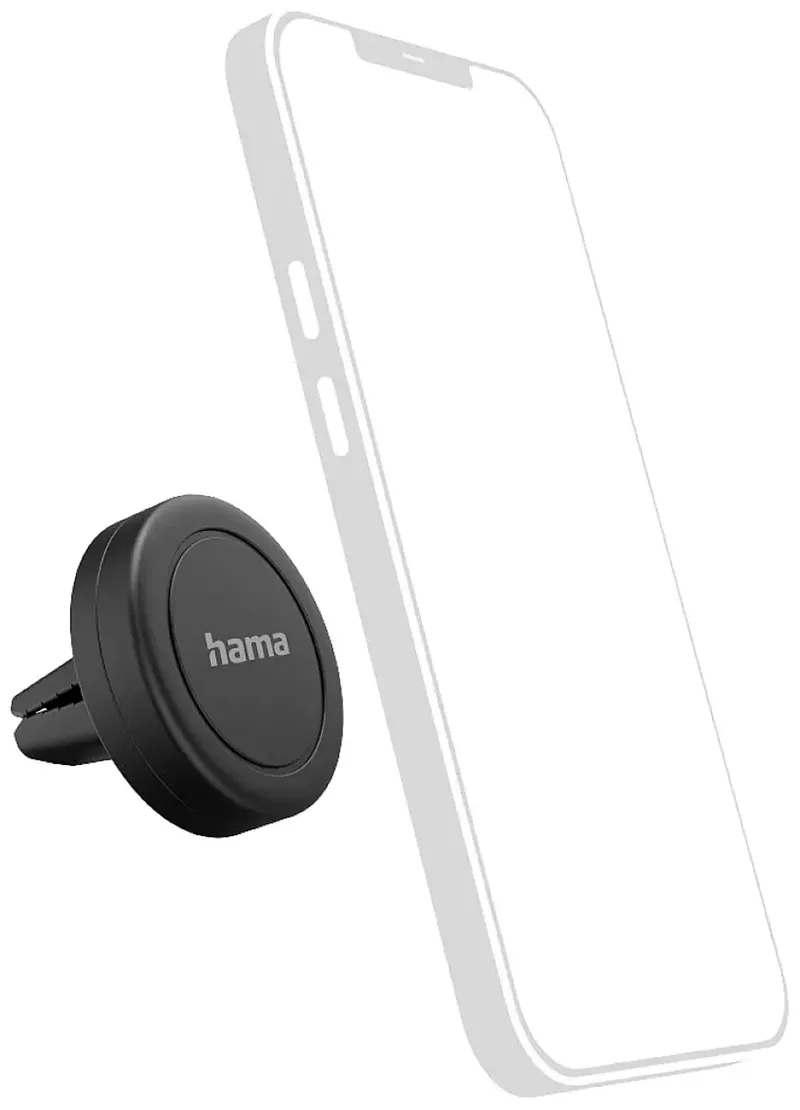 Ventilatierooster Telefoonhouder voor in de auto Magneetbevestiging, 360° draaibaar van Hama in Zwart – productfoto