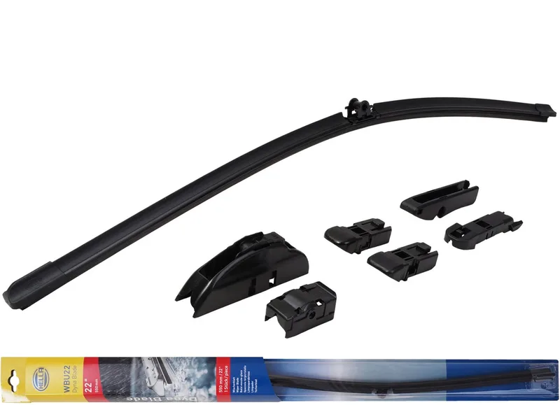Ruitenwisser Dyna-Blade WBU22 Voor 550mm Ruitenwisser 22" Flatblade van Hella in Zwart – productfoto
