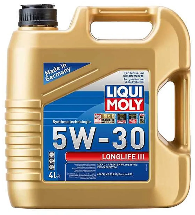 Longlife III 5w30 Motorolie 4 liter van Liqui Moly – productfoto