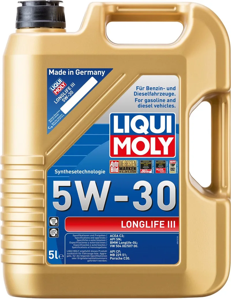 Longlife III 5w30 Motorolie 5 liter van Liqui Moly – productfoto