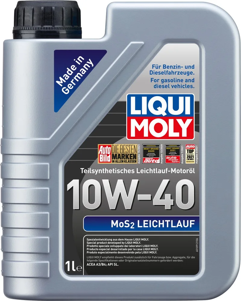 MoS2 Leichtlauf 10w40 Motorolie 1 liter van Liqui Moly – productfoto