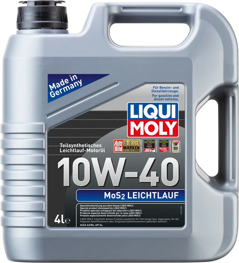 MoS2 Leichtlauf 10w40 Motorolie 4 liter från Liqui Moly – produktbild